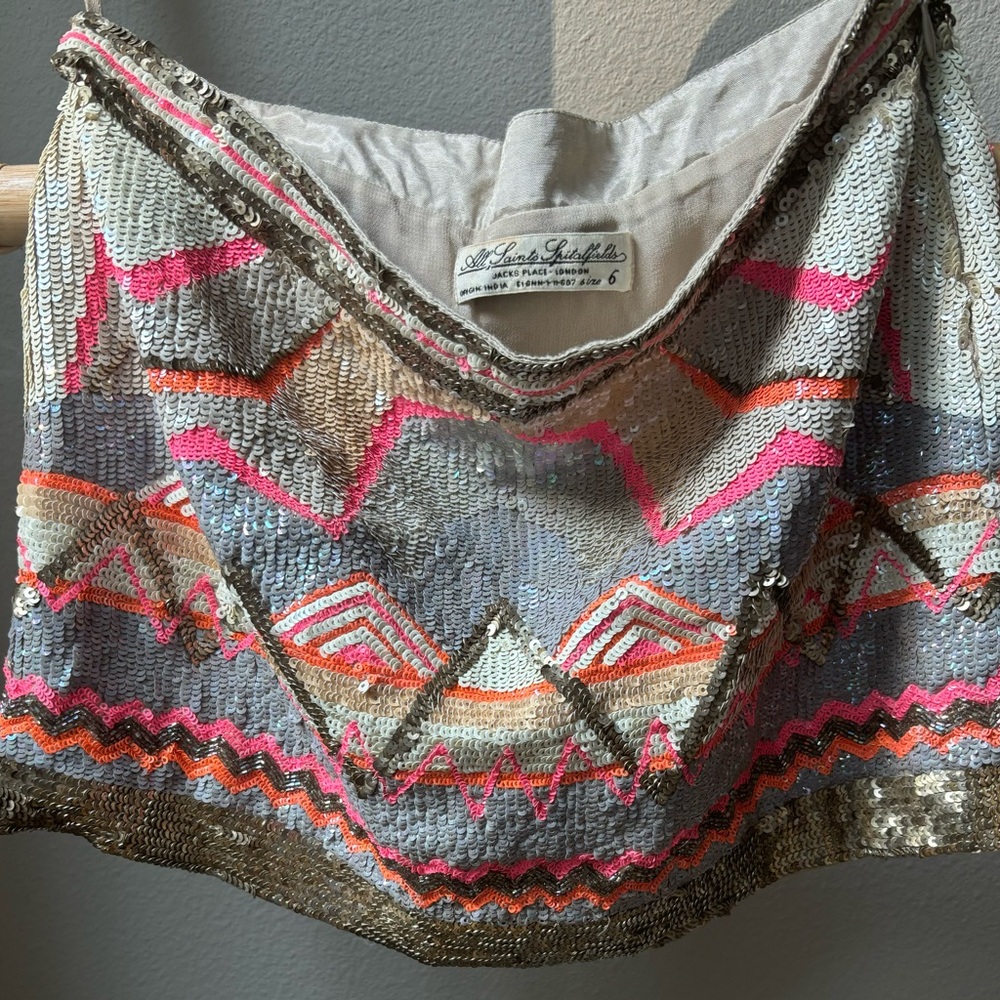 All Saints Sequined Micro Mini skirt